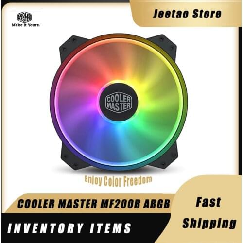 Cooler Master MF200R ARGB 5V\3PIN High Wind Volume Symphony Computer Case CPU Silent Cooler Fan 200mm Addressable RGB Lighting