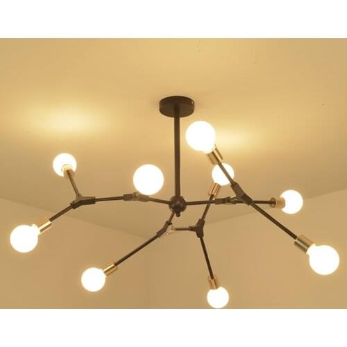 LOFT Industrial Pendant Chandeliers Lights simpe Modern Minimalist Design Chandelier Hanging in Living Room/Restaurant E27 Lamps