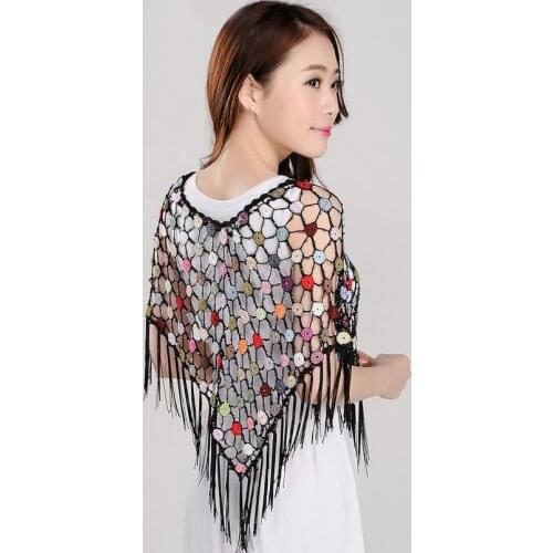 Fashion Women Cover Ups Lace Crochet Flower Hollow Out Shawls Tops Wrap Poncho Pashmina Cover-ups for Dress 16 colors