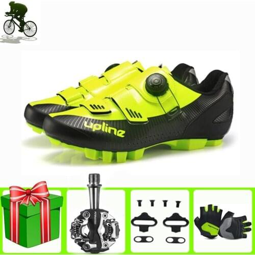 Mountain Bike Shoes Add Cleats Men Sapatilha Ciclismo Mtb Outdoor Bicycle Sneakers Self-locking Breathable Wear-resistant Shoes
