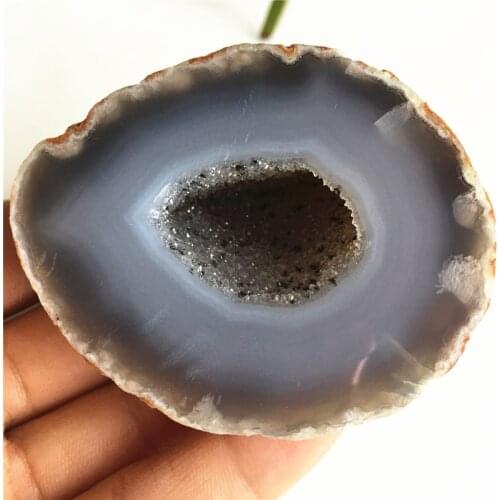 Natural Agate Geode Slice Quartz Crystal Cluster Minerals Reiki Healing Crystal Home Decoration