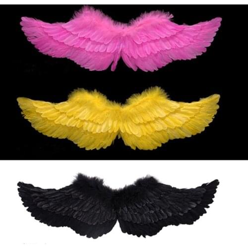 Christmas Adult Children Angel Feather Wings Show Halloween Wedding Party Birthday Gift Costume Props