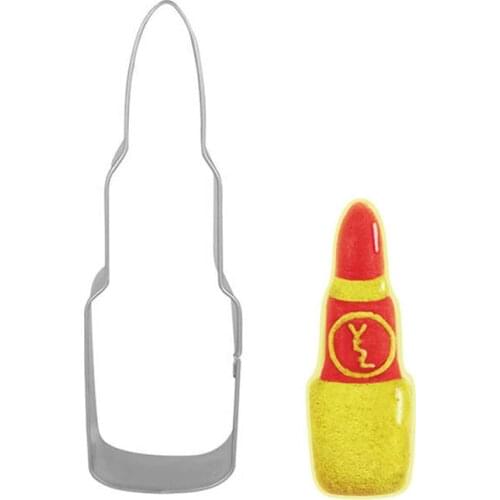 Lipstick Cookie Cutter Stainless Steel Biscuit Cut Mold Baking Fruit Cut Cake Mold Embossing Printing Die