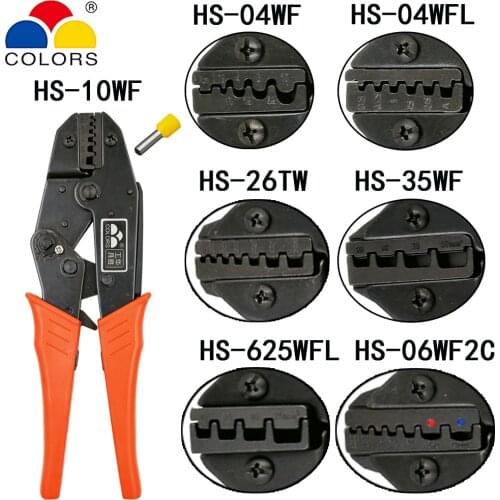 Crimping pliers tools for insulated non-insulated ferrules tubular terminal self-adjusting 230mm pliers 10-35mm2 7-2AWG