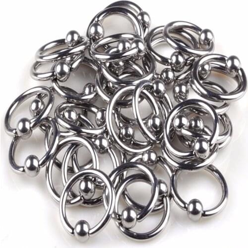 PINKSEE 30 Pcs Hot Sale Surgical Stainless Steel Circular Eyebrow Nose Studs Piercing Rings Body Jewelery Wholesale