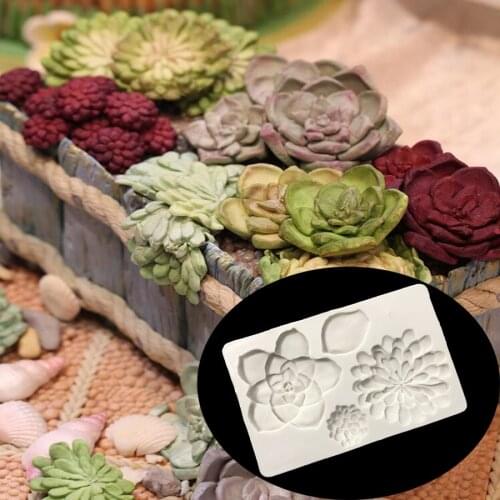 Cassical Simulation Of Succulents Chocolate Cake Candy Silicone Mold Optimal Quality Decorating Baking Tools
