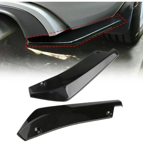 2Pcs Plastic Car Black Rear Bumper Lip Wrap Angle Splitter Diffuser Canard Fit For BMW F30 F31 F32 F33 F22