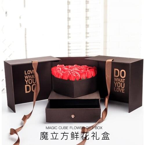 Gift box Flower boxes decorative Hold Drawer Great Valentines Day Girlfriends Wife Birthday Surprise flower paper Gift Boxes