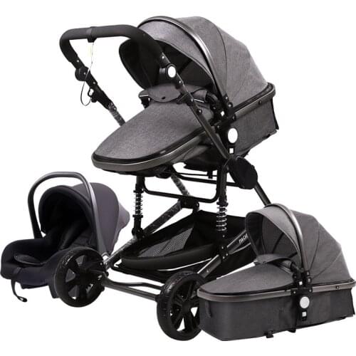 Stroller 3 In 1 Portable Travel Baby Carriage Folding Prams Aluminum Frame High Landscape Car For Newborn Baby Boomer Poussette