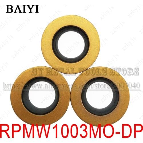 RPMW1003MO-DP OP1325 RPMW 1003 MO Carbide milling Inserts turning Tools CNC Metal cutter Lathe Tools Round Milling blade RPMW