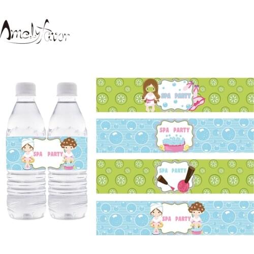 SPA Theme Party Bottle Labels Decoration Fragrance Therapy Beauty Salon Party Decorations Supplies Personalized Bottle Wrapper