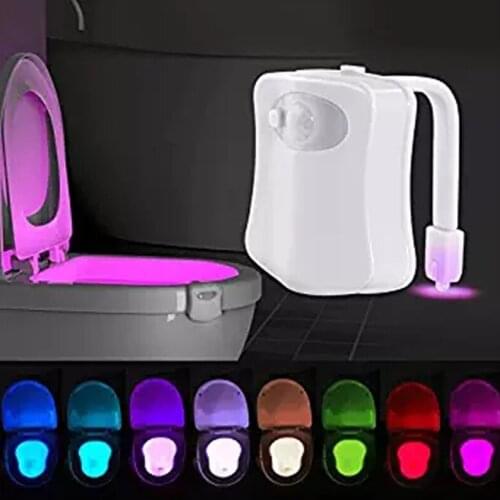 Smart PIR Motion Sensor Toilet Seat Night Light 8 Colors For Toilet Bowl LED Lamp WC Toilet Light