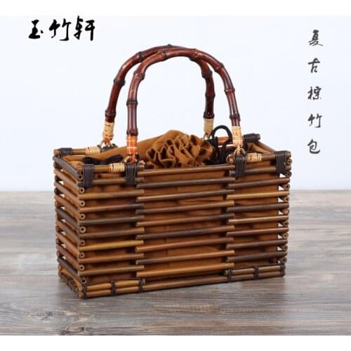 Japanese Bamboo Handmade Bamboo Bag Storage Tea Bag A4523