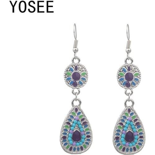 Earring For Women Fashion Earrings Big Flower-shaped National Wind Tassel Earrings Party Banquet Jewelry European Exaggerated