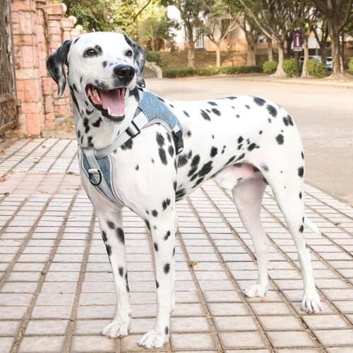 Dog Harness No-Pull Anti-Tear Adjustable Outdoor Pet Vest Reflective Soft Material Vest Easy Control for Small Medium Large Dogs