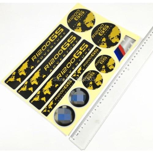 1 set Motorcycle GS Car Sticker Decals Reflective for ADV R1200GS ADVENTURE F700GS F800GS