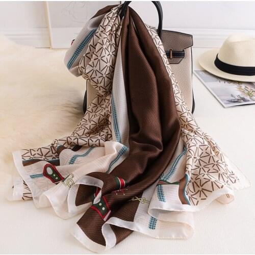 2020 luxury brand Plaid women scarf summer silk scarves shawls lady wraps female Echarpe beach stole bandana 10pcs/lot
