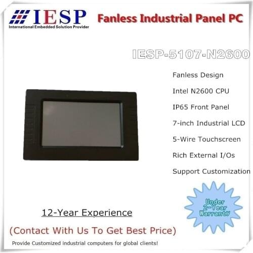 7 inch Fanless Industrial Panel PC, N2800 CPU, 2GB RAM, 32GB SSD/HD LCD, all in one touch screen panel pc, 7 inch industrial HMI