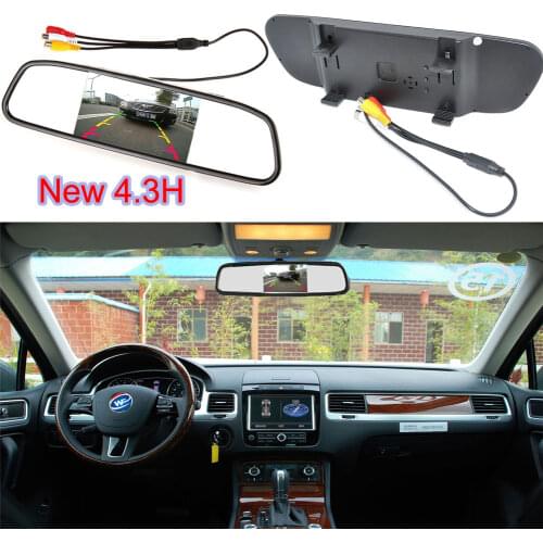 Car Auto Reverse Parking Rearview Mirror 4.3" Color Digital LCD Display Monitor For Car Parking System Rearview Backup Camera