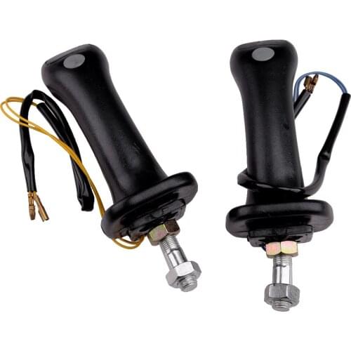 Beler 2Pcs Excavator Joystick Handle Fit for Xugong Yuchai Lovol Longgong Rev o 55/60/65/75-8/80 Black Accessories
