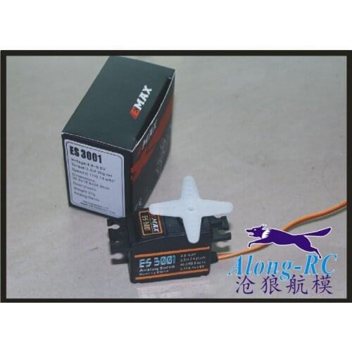Free shipping 4pcs EMAX ES3001 Standard 43g Servo For RC Helicopter Boat Airplane /Plastic Analog Bearing Servo