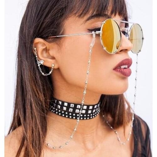 1PCs Glasses Chain for Women Bead Chain Lanyard Fashion Glasses Strap Sunglasses Cords Casual Glasses Eyewear Accessories