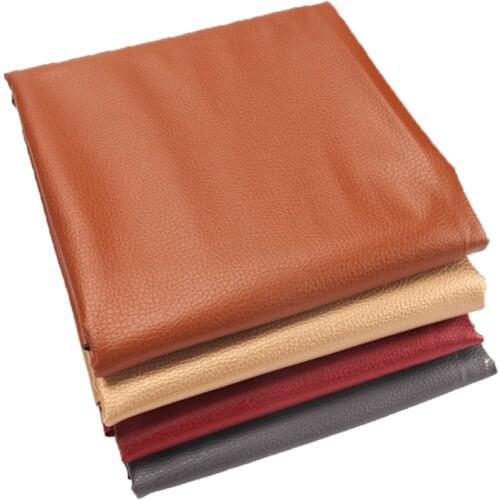 Pure Color Pu Leather Fabric Upholstered Sofa Car Thickened Diy Hard-covered Headboard Simulation Artificial Leather Per Meter