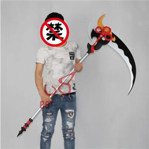 Hot Game Onmyoji SR Kuro Douji Cosplay Prop Weapons PVC Sickle Kurodooji Skin Props for Halloween Christmas Cosplay Party Events