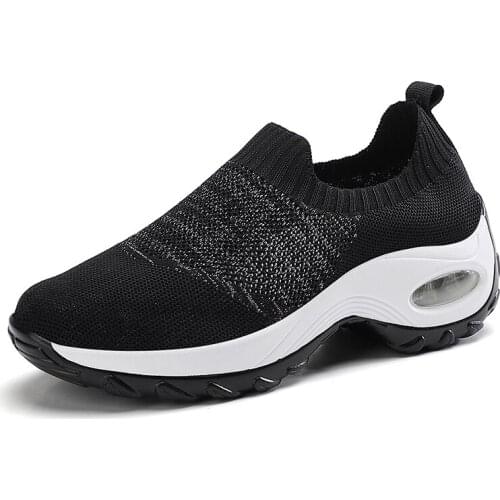 Summer Slip On Sneakers for Women-Fashion Sneakers Walking Shoes Non Slip Lightweight Breathable Mesh Running Shoes Comfortable