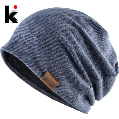 Fashion Bonnet Hat For Men And Women Autumn Knitted Solid Color Skullies Beanies Spring Casual Soft Turban Hats Hip Hop Beanie