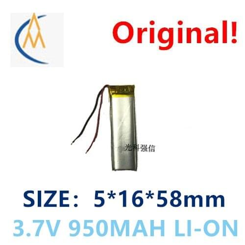 Brand new 3.7V polymer lithium battery 501658 950mah mobile power interphone / mini power bank earphone small electrical network