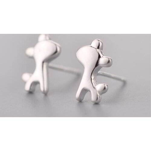 New Simple Popular 925 Sterling Silver Jewelry Cute Deer Personality Simple Sweet Female Gift Stud Earrings SE194