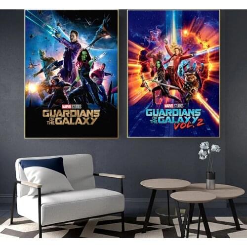 Marvel Classic Movies Canvas Painting Guardians of The Galaxy Anime Posters Prints Wall Art Pictures for Living Room Decor Gift