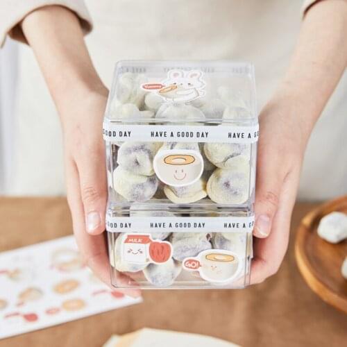 10pcs Net red square clear hard plastic box biscuits candy cookies snack packaging boxes cake pastry fruit salad cups with lids