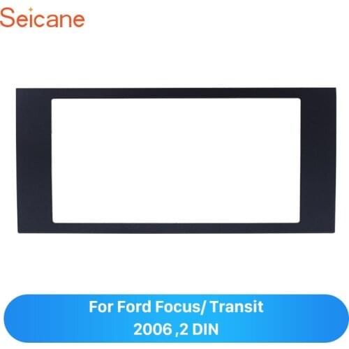 Seicane Elegant Double Din Car Radio Fascia for 2006 Ford Focus DVD Player Dash Mount Transit Fitting Frame