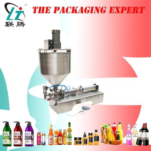 Mixing Stirring Hopper Filling Machine Sauce Jam Chilli Chocolate Peanut Butter Cream Lotion Honey Paste Filler Free Shipping