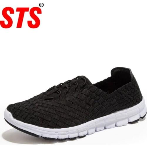 2019 Women Casual Sneakers Women Woven Flats Ladies Loafers Shoes Flat Weave Lace Up Walking Shoes Female Footwear Flat Sneakers