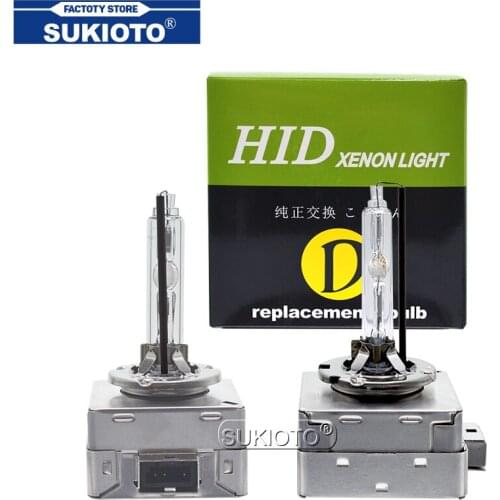 SUKIOTO 2PCS New 12V 55W D1S 6000K Car Light Xenon Bulbs 35W D3S 4300K D2S 8000K D4S 5000K Metal Claw Auto Car Headlight Lamp