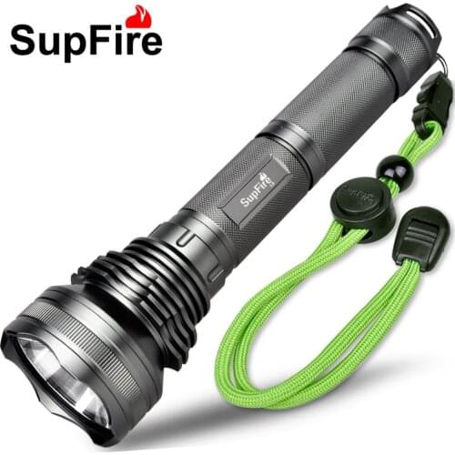 SupFire L3 10W Cree XM-L2 T6 LED Flashlight Variable Length Torch Floodlight for Self Defense by 18650 or 26650 Battery
