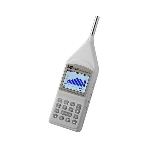 TES-1358E Sound Analyzer IEC 61672-1 Class 1 standard. Real-time 1/1-Octave and 1/3-Octave analysis