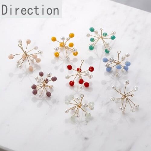 Three-dimensional snowflake crystal bead copper wire around the snowflake ball diy jewelry hand-made material accessories