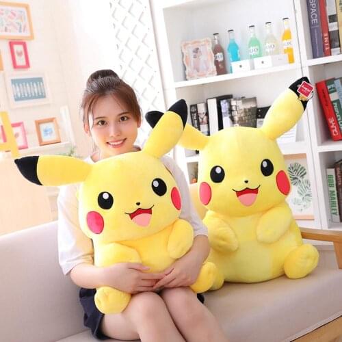 Queen Size Pikachu Decoration Pillow Plush Doll Lovely Anime kawaii Decor Stuffed Toy Cute Sofa Cushion Christmas Gift For Kids
