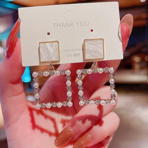 Iutopian 2021 Summer New Arrival Korean Style Elegant Drop Earrngs For Women With Nature Shell S925 Needle Anti Allergy #HJ007