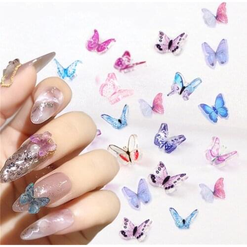 10pcs Mix Animals Flat back Resin Mini Kawaii Butterfly Nail Jewelry Phone Decoration DIY Earrings DIY Cute Scrapbooking Craft
