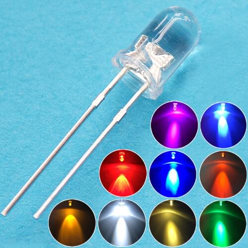 1000Pcs 5mm Round White Led Super Bright Light Electronic component Emitting Diode Bulb Led Lamps 6500K 12000mcd F5 5mm Diodes