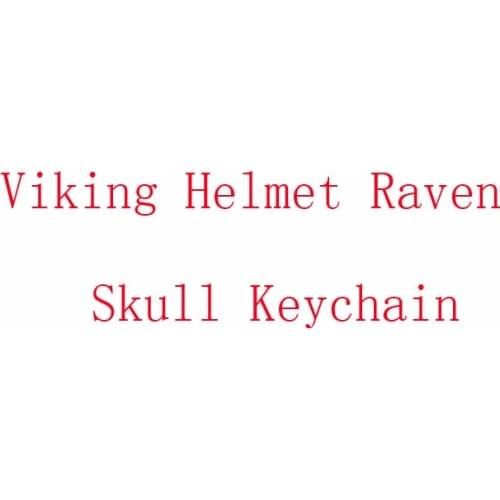 2018 Fashion Jewelry Woogge 3 Colors Norse Viking Helmet Raven Skull Keychain Llavero Vikingo Vintage Key Chain For Women Men