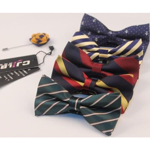 44colors fashion designer high -end wedding bow tie for business suits bowtie jacquard classic butterfly striped 50pcs/lot
