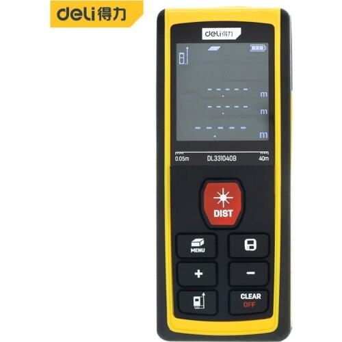 Deli Laser Range Finder 40m Economy Construction Level Goniometer Electronic Measuring Instruments Bubble Level Ruler Digital