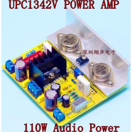 Mono 110W UPC1342V MJ15024G MJ15025G / 2SC2922 2SA1216 / 2SC5200 2SA1943 Power Tube Class AB Amplifier Board