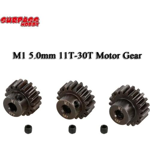 3Pcs M1 5mm 11T-13T/14T-16T/17T-19T/20T-22T Pinion Motor Gear for 1/8 RC Buggy Car Monster Truck brushless motor